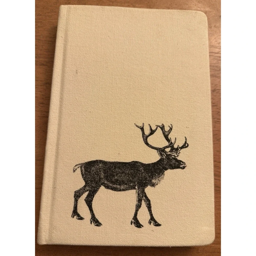 Old Navy Supply Co Deluxe‎ Canvas Journal Good Cheer! Reindeer Unlined Rare